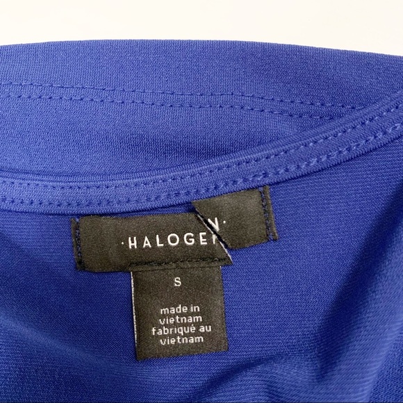 Halogen Blue Wrap Plunge Neckline Long Sleeve Top S - Picture 5 of 6